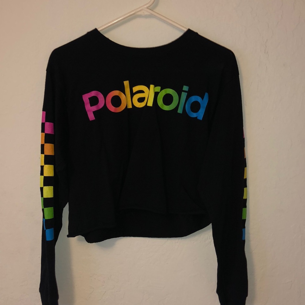 Long Sleeve Black Polaroid Shirt
